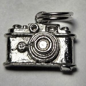 Silver Camera Charm Pendant